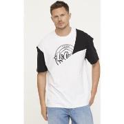 T-shirt Lee Cooper T-shirt ATIMO Blanc/Black