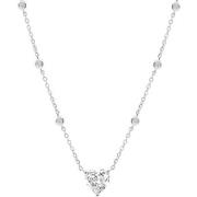 Collier Lotus Collier Silver argent coeur oxyde