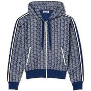 Sweat-shirt Lacoste SWEATSHIRT À CAPUCHE FEMME JACQUARD MONOGRAMME BLE...