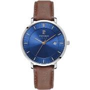 Montre Pierre Lannier INTI Cadran Bleu Bracelet Cuir Brun