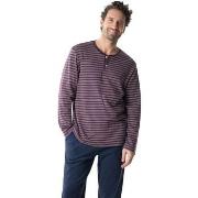 Pyjamas / Chemises de nuit Eminence Pyjama long col T homme Coton Inte...