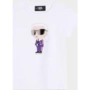 T-shirt enfant Karl Lagerfeld T-shirt fille en coton avec imprimé