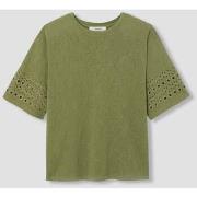 Blouses Promod T-shirt broderie anglaise