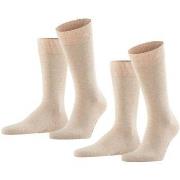 Chaussettes Falke Happy Socks 2 Paires Beige Melangé