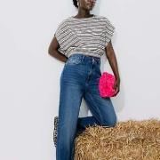 Blouses Promod Crop top rayé