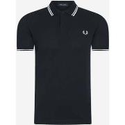 T-shirt Fred Perry Chemise à double bouts - blanc marine