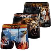 Boxers Freegun Lot de 3 boxers homme Garantie 2 ans Wild Animals