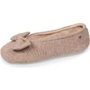 Chaussons Isotoner Chausson ballerines Femme Beige chiné