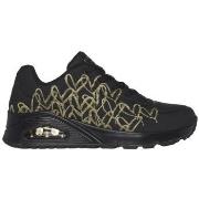 Baskets Skechers BASKETS UNO AIR GOLDEN HEART NOIR