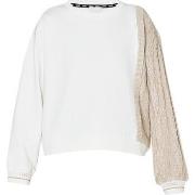 Sweat-shirt Liu Jo Sweat blanc avec empiècement en maille