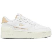 Baskets Lacoste BASKETS T-CLIP PLATFORM BLANCHES EN CUIR FEMME