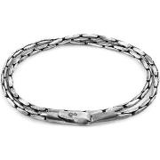 Bracelets Anchor &amp; Crew Bracelet Double Chaîne Mizzen Argent De Sa...