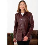 Veste Cityzen ELISABETH AGNEAU PERLE BORDEAUX