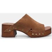 Sandales Bata Mules pour femme en daim avec talon de