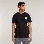 T-shirt G-Star Raw D25700-336 BURGER BACK-6484 BLACK