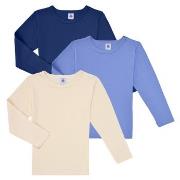 T-shirt enfant Petit Bateau LOT MANCHES LONGUES X3