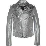 Blouson Schott Blouson Perfecto femme Ref 33479 Argent