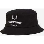 Casquette Fred Perry Chapeau en toile de coton - noir