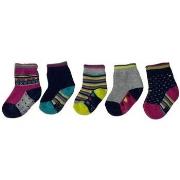 Chaussettes enfant Twinday 5 paires de Chaussettes Bébé Fille Multicol