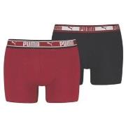 Boxers Puma MEN DUAL LOGO BOXER 2P - BURGUNDY - L