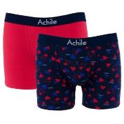 Boxers Achile Pack de 2 boxers en coton bio motifs et sa bande