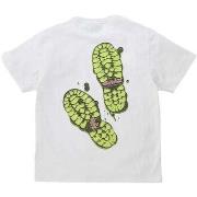 T-shirt Gramicci T-shirt Footprints Homme White