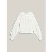 Pull enfant Tommy Hilfiger KG0KG08075 CABLE-YBH ANCIENT WHITE