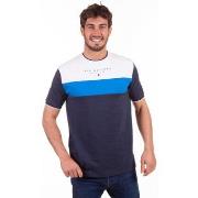 T-shirt Camberabero Tee-shirt manches courtes colorblock bleu