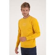 Pull Camberabero Sweat col rond uni jaune