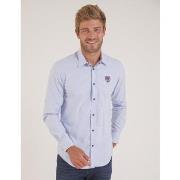 Chemise Camberabero Chemise manches longues oxford uni bleu ciel