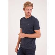 T-shirt Camberabero T-shirt en coton interlock micro-motifs bleu marin...