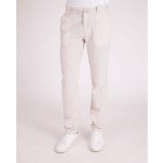 Pantalon Camberabero Pantalon beige en coton lin avec cordon de serrag...