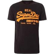 T-shirt Superdry T-shirt graphique avec logo vintage fluo