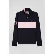 T-shirt Eden Park Polo manches longues marine