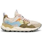 Baskets Flower Mountain Baskets Yamano 3 Beige Militaire Bleu Ciel