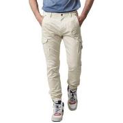 Pantalon Deeluxe Pantalon Cargo homme crème GARDEN