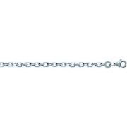 Collier Brillaxis Chaîne maille forçat argent rhodié 50cm