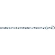 Collier Brillaxis Chaîne maille forçat argent rhodié 45cm