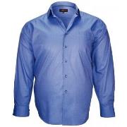 Chemise Doublissimo chemise haut de gamme london bleu fonce