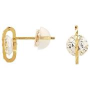 Boucles oreilles Cleor Boucles d'oreilles en or 375/1000 et zircon