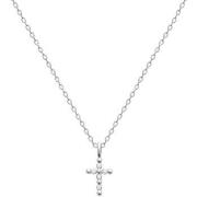 Collier Brillaxis Collier argent rhodié croix empierrée