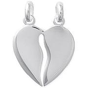 Pendentifs Brillaxis Pendentif coeur sécable argent rhodié