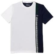 T-shirt Lacoste T-SHIRT TENNIS REGULAR FIT EN TISSU RECYCLÉ BLANC