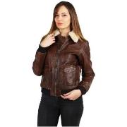 Blouson Daytona Blouson en cuir Femmes Lamb Paolo ref 50145 Cognac