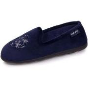 Chaussons Isotoner Chaussons charentaises Femme Marine blason