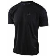 T-shirt Troy Lee Designs TLD Maillot Flowline SS Solid - Black Tr