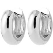 Boucles oreilles Brillaxis Créoles argent rhodié 10mm