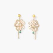 Boucles oreilles Lollipops Boucles d'oreilles pendantes fleurs et stra...