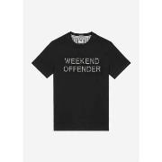 T-shirt Weekend Offender Tornaco - chèque de milieu de maison noir