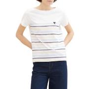 T-shirt Tom Tailor Tee-shirt manches courtes Dove White